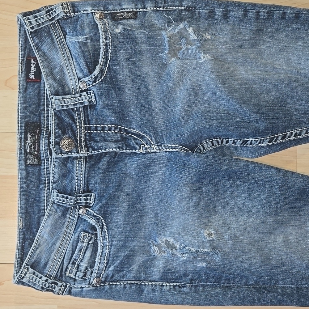 Silver jeans capris 🔥🔥Suki Mid Capri Super Stretch W30 L23 - Picture 7 of 15